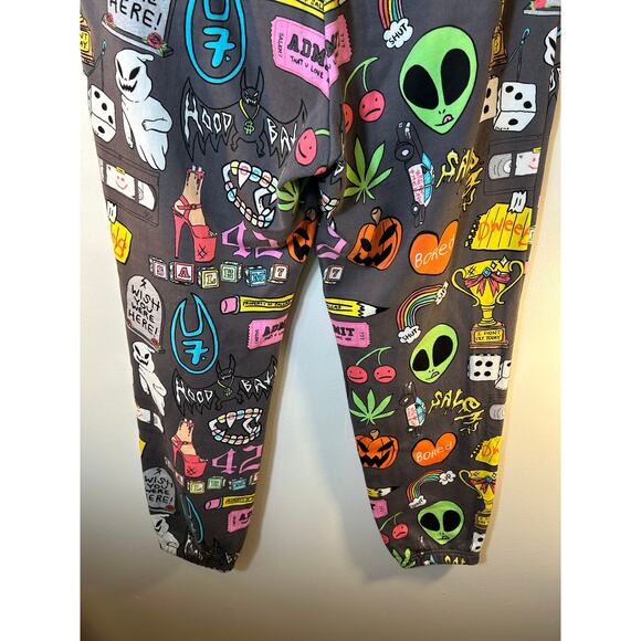 SALEM7 Unisex Adult Halloween Theme Graphic Sweatpants / Size: Large - Picture 10 of 11